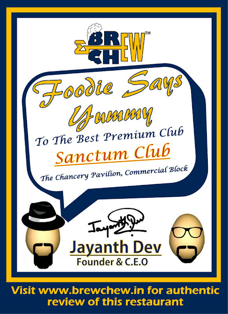Sanctum Club Foodie Brew Chew Award, Best Party Place