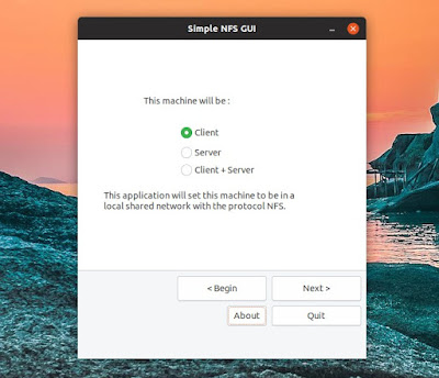 Simple NFS GUI client setup