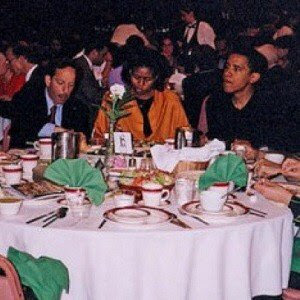 Obama, with his wife and Khalidi