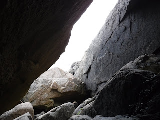 Acadia Coast Boulder Cave