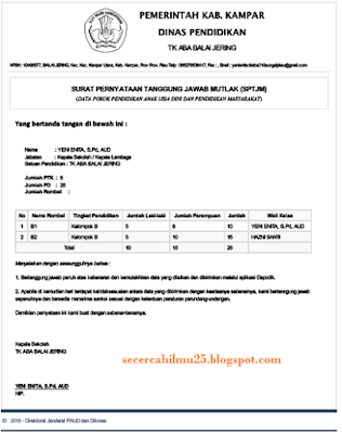 Cara Cetak Sptjm Melalui Website Https://App.Paud-Dikmas ...