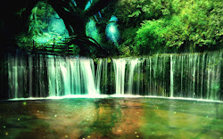fantasy forest landscape waterfall nature wallpapers jungle landscapes happy desktop artwork friday largest place hd forests water background backgrounds deviantart