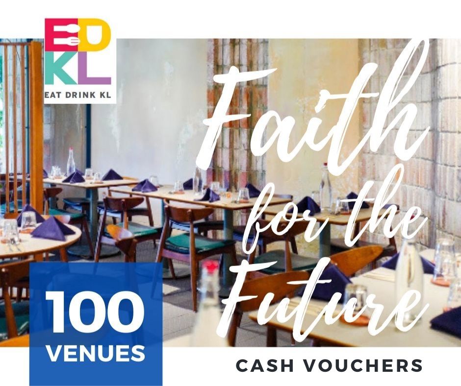 edkl faith for the future: cash vouchers at 100 restaurants & retailers