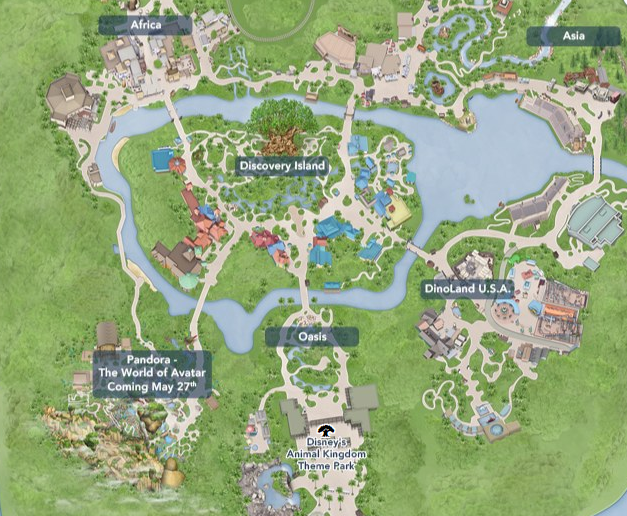 Mapa do Parque Disney Animal Kingdom em Orlando Dicas da Flórida