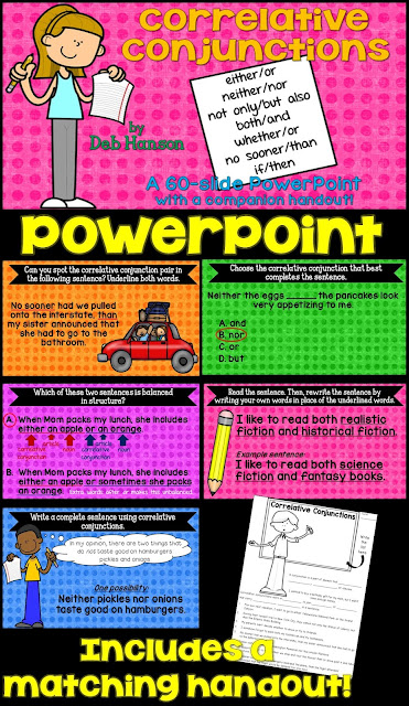 Teaching Correlative Conjunctions | Upper Elementary Snapshots
