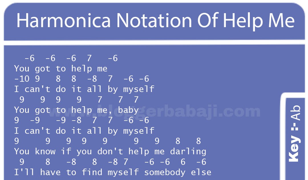 Harmonica Notation Of Help Me