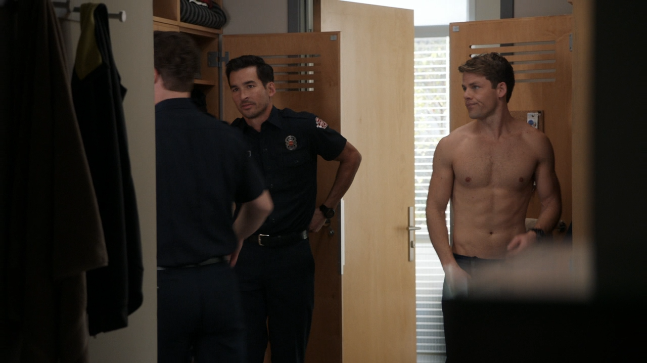 Lachlan Buchanan & Jesse Williams on Station 19 (2020) .