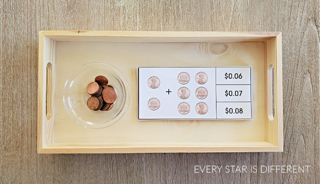 Adding with Pennies Clip Cards