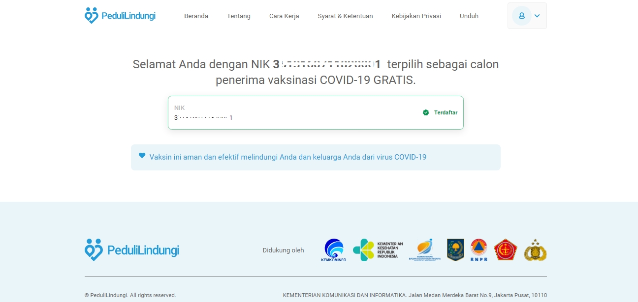Cek Apakah Kamu Sudah Terdaftar Mendapatkan Vaksin Covid 19