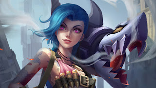 Jinx LoL Art League of 4K #3020a Wallpaper iPhone Phone