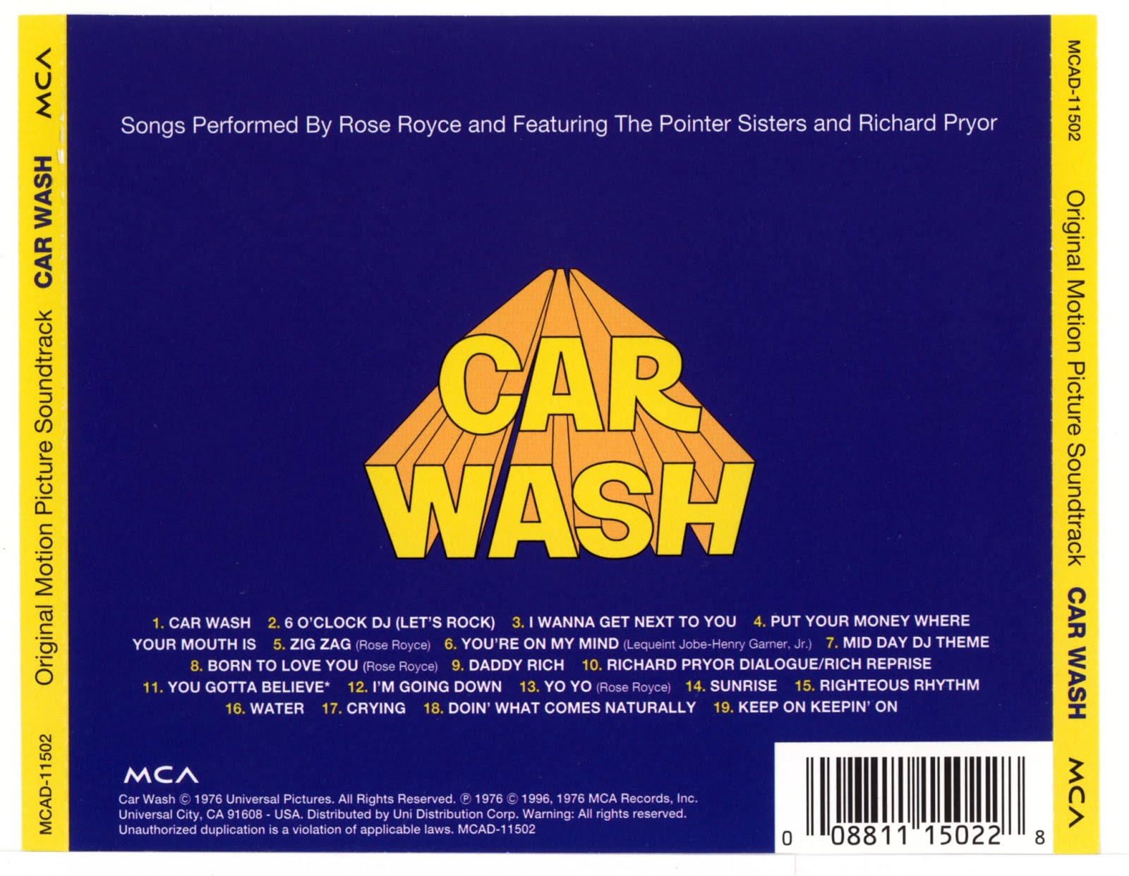 MUSIC REWIND Rose Royce Car Wash (Original Motion MUSIC REWIND Rose Royce Car Wash (Original Motion