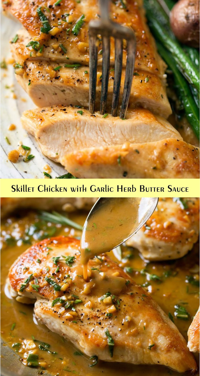 Skillet Chicken with Garlic Herb Butter Sauce Recipe Spesial Food