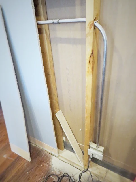 removing more drywall for pocket door