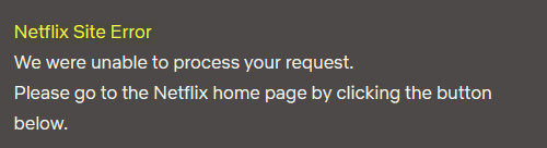 Netflix-sitefout