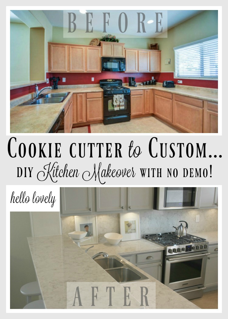 Cookie Cutter to Custom With Quartz {Kitchen Makeover!} Hello Lovely