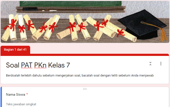 Soal Pat Online Pkn Smp Kelas 7 Kurikulum 2013 Tahun Pelajaran 2019 2020 Didno76 Com
