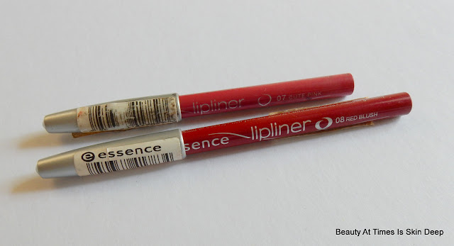 Essence Lip liners 07 Cute Pink 08 Red Blush