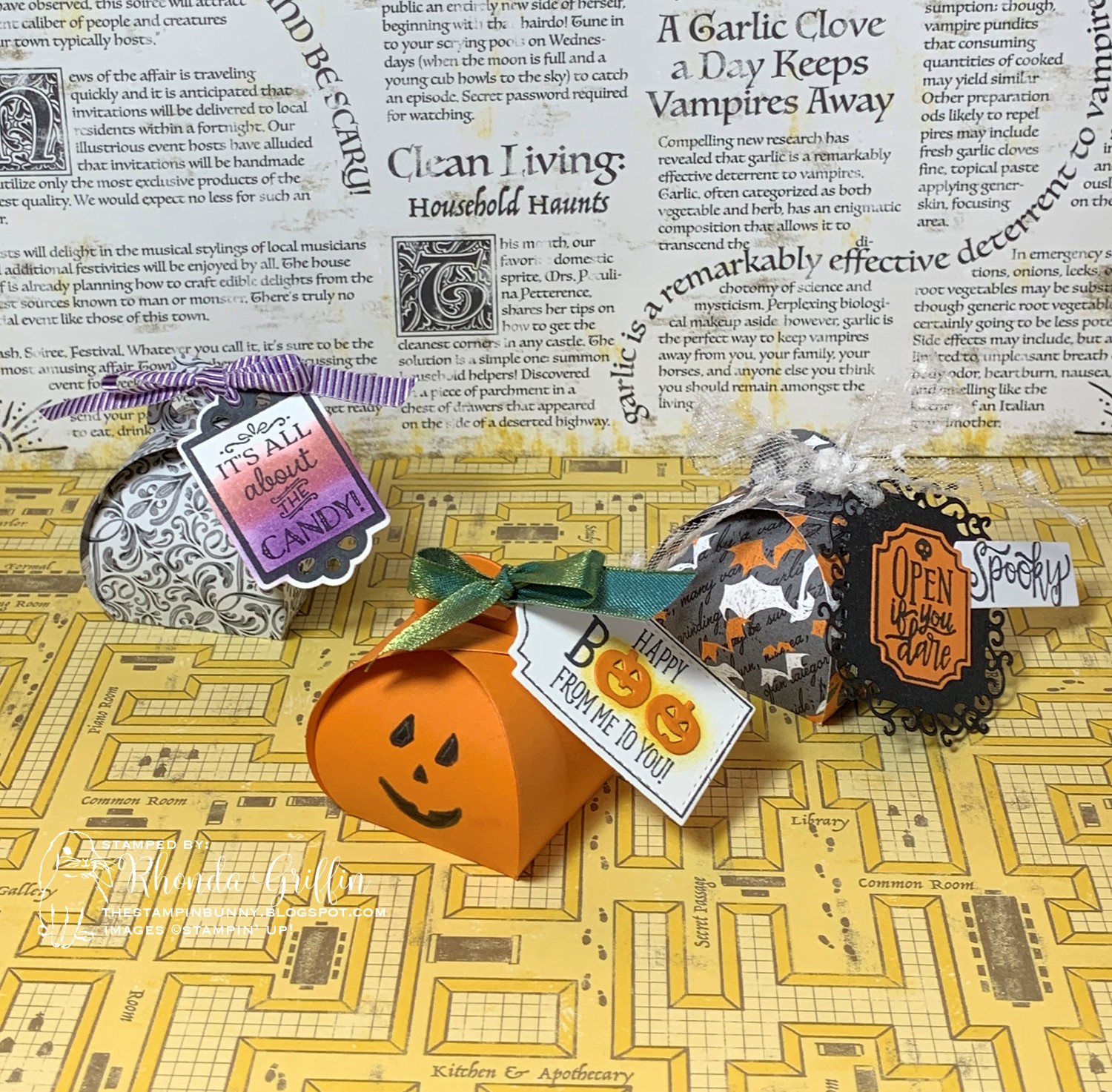 The Stampin' Bunny Halloweenthemed Mini Curvy Keepsakes Die Boxes