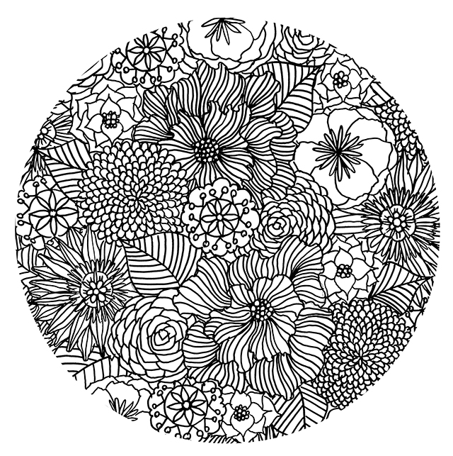 mandala flower coloring pages difficult - photo #36