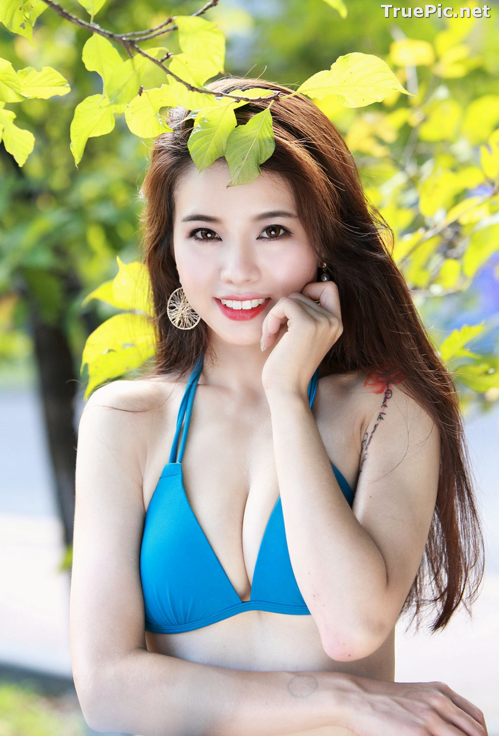 Image Taiwanese Beautiful Model - Debby Chiu - Blue Sexy Bikini - TruePic.net - Picture-22