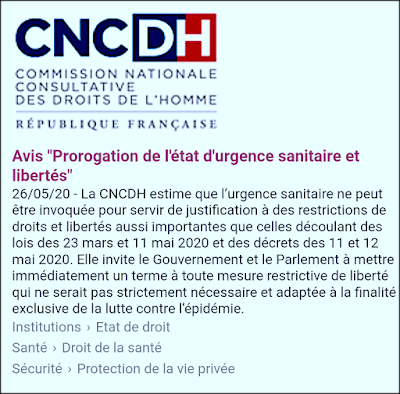 Avis du CNCDH du 26 mai 2020