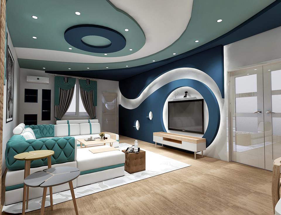 3d mimari çizim 3d iç mekan daire yatak oturma odası dekorasyonu 3d
