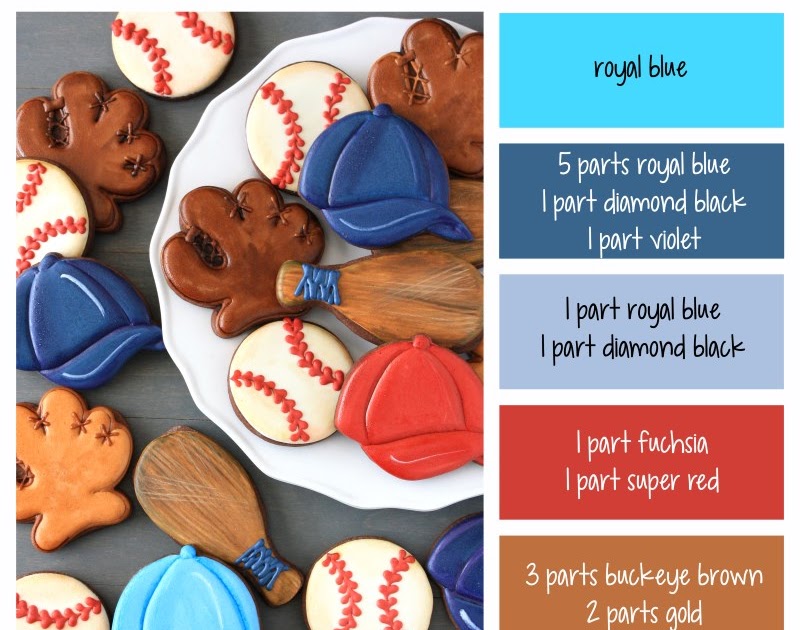 Baseball Color Palette and Icing Color Formulas