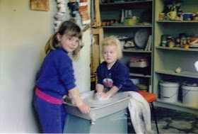 My children Sarah and Alison - many years ago