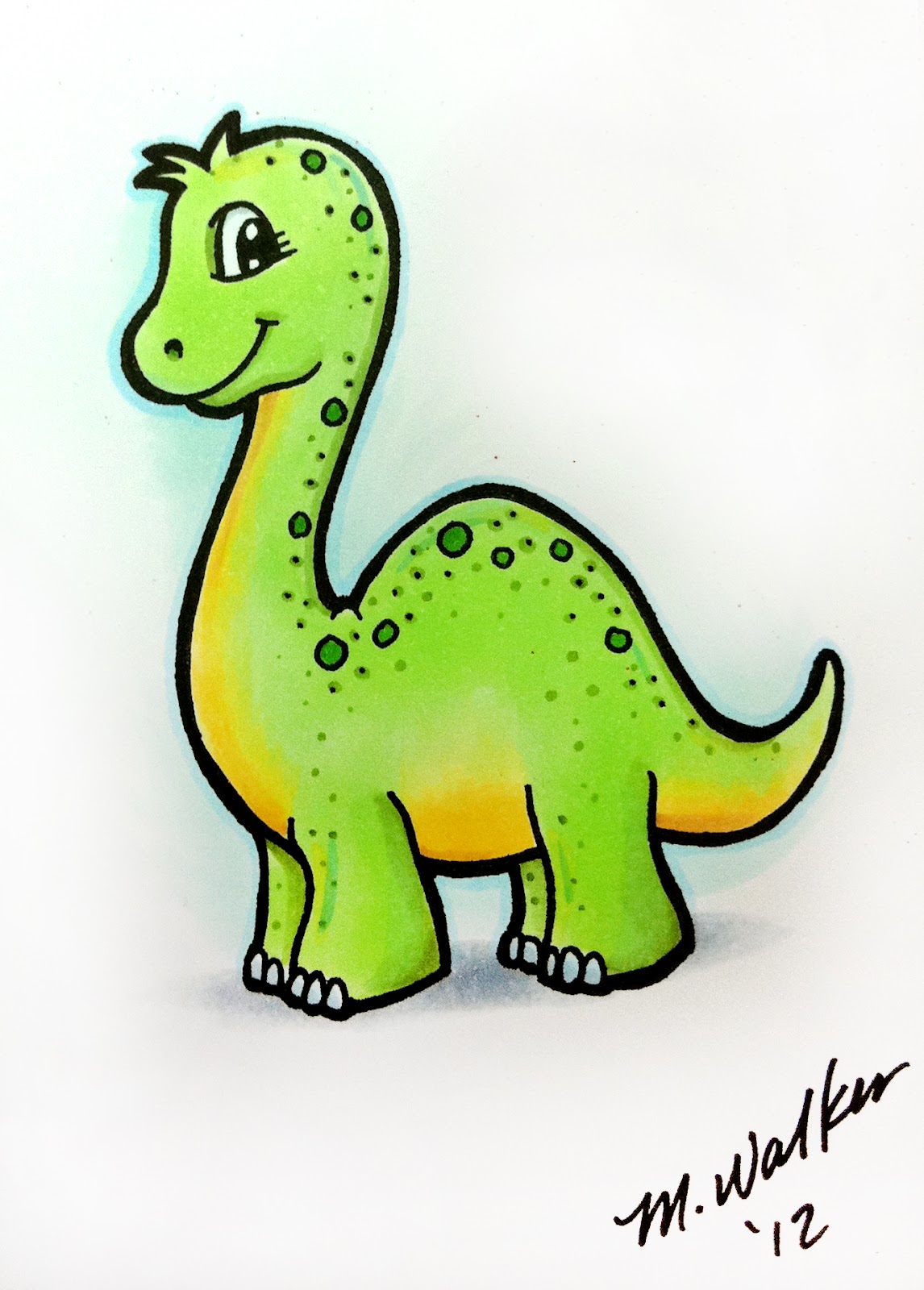 cute dinosaur outline