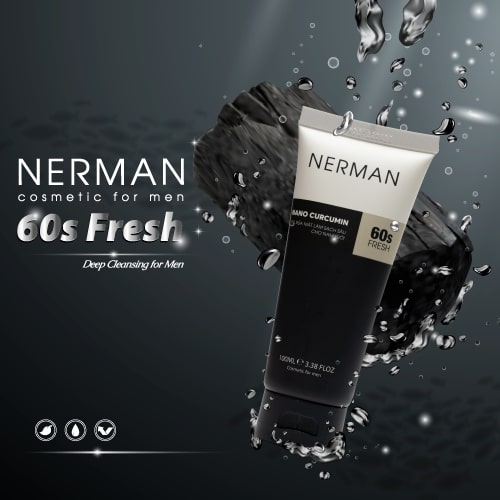Nerman- Gel Rửa Mặt Nano Curcumin 60s Fresh