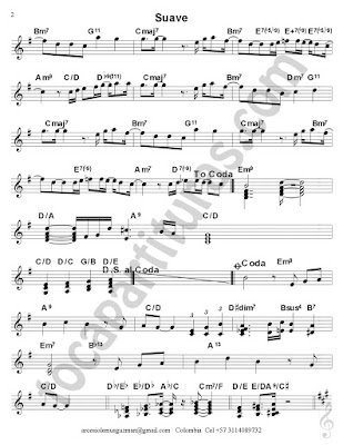 Hoja 2 Partitura de Piano a Dúo con los Instrumentos de abajo Luis Miguel Sheet Music Suave
