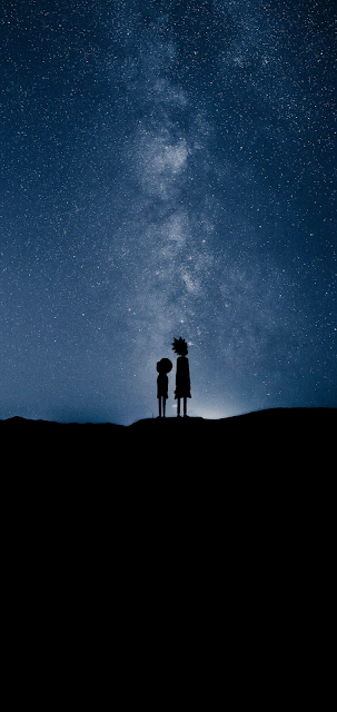 rick and morty silhouette wallpaper