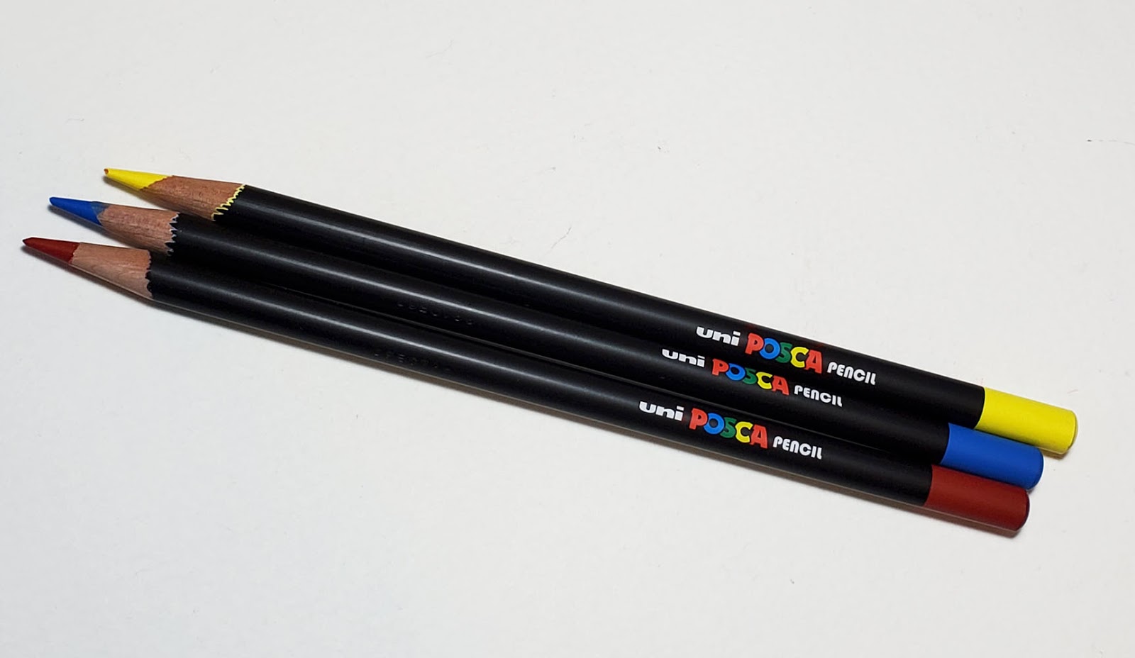 Posca colored pencils- test and comparison to the Holbein colored