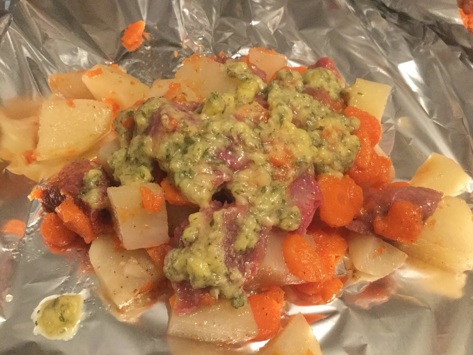 Countrified Hicks Garlic Steak Yummy Potatoes In A Foil Pack Delicious