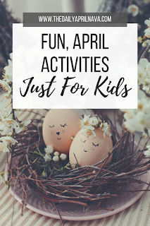 April Activities for Kids - TheDailyAprilnAva April Activities for Kids. Spring, national poetry month, earth day, and April Fool's Day crafts and activities.