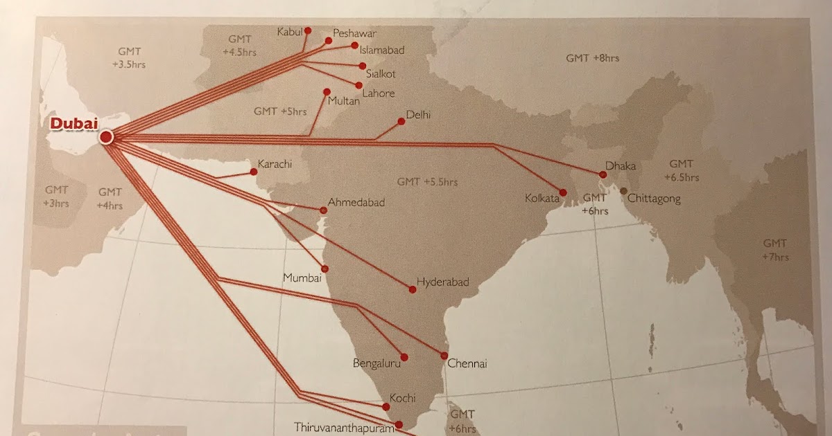 Mumbai To Dubai Flight Route Map The Timetablist: Emirates Route Map, August 2016: South Asia