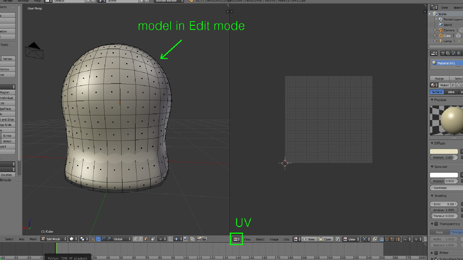 TeacherX: การทำ Animation Texture สลับหน้าตาตัวการ์ตูน