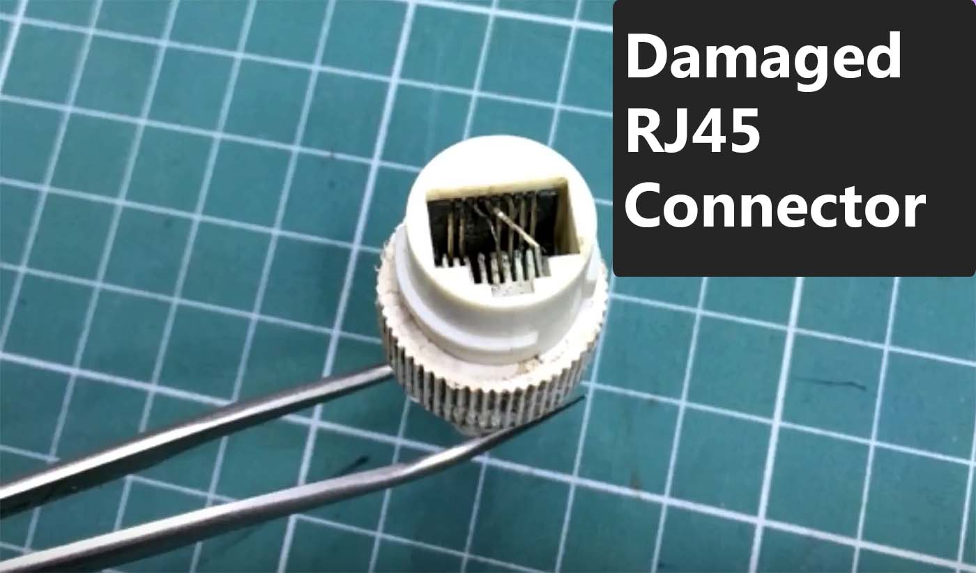 fix IP security camera's damaged RJ45 Ethernet connector