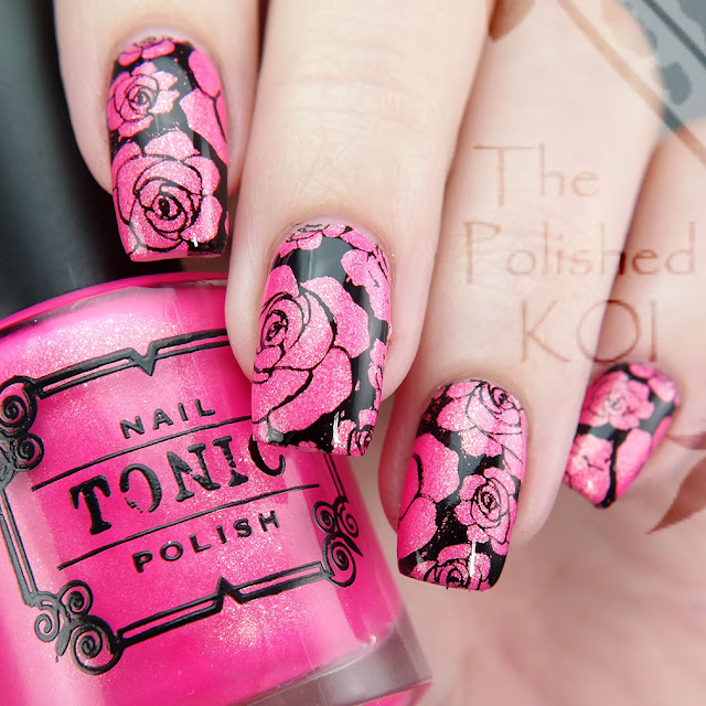 Tonic Polish Tonicspiracy roses nail art