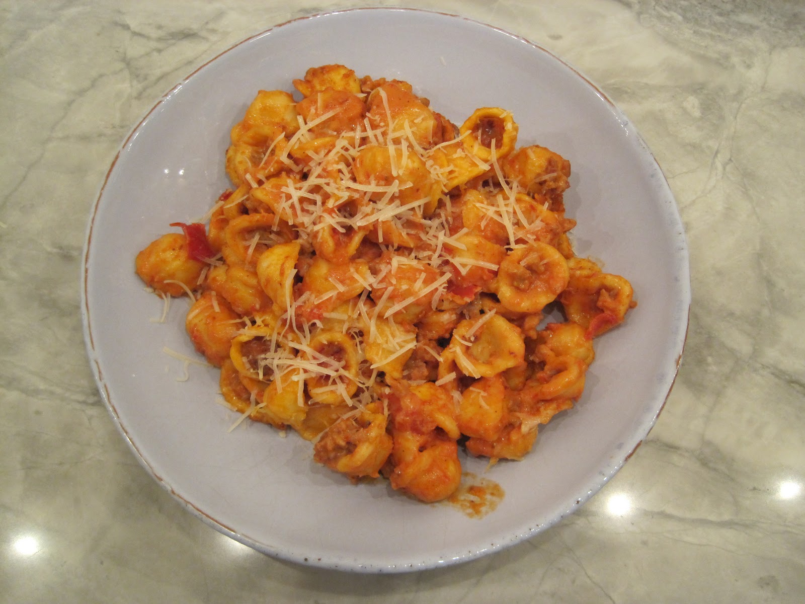 The Wooden Spoon Diaries Sausage & Pasta Bake with Rose Romano's Red