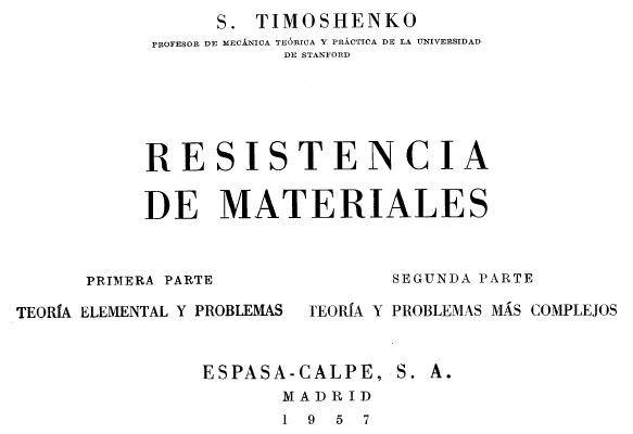 Resistencia De Materiales Timoshenko Pdf