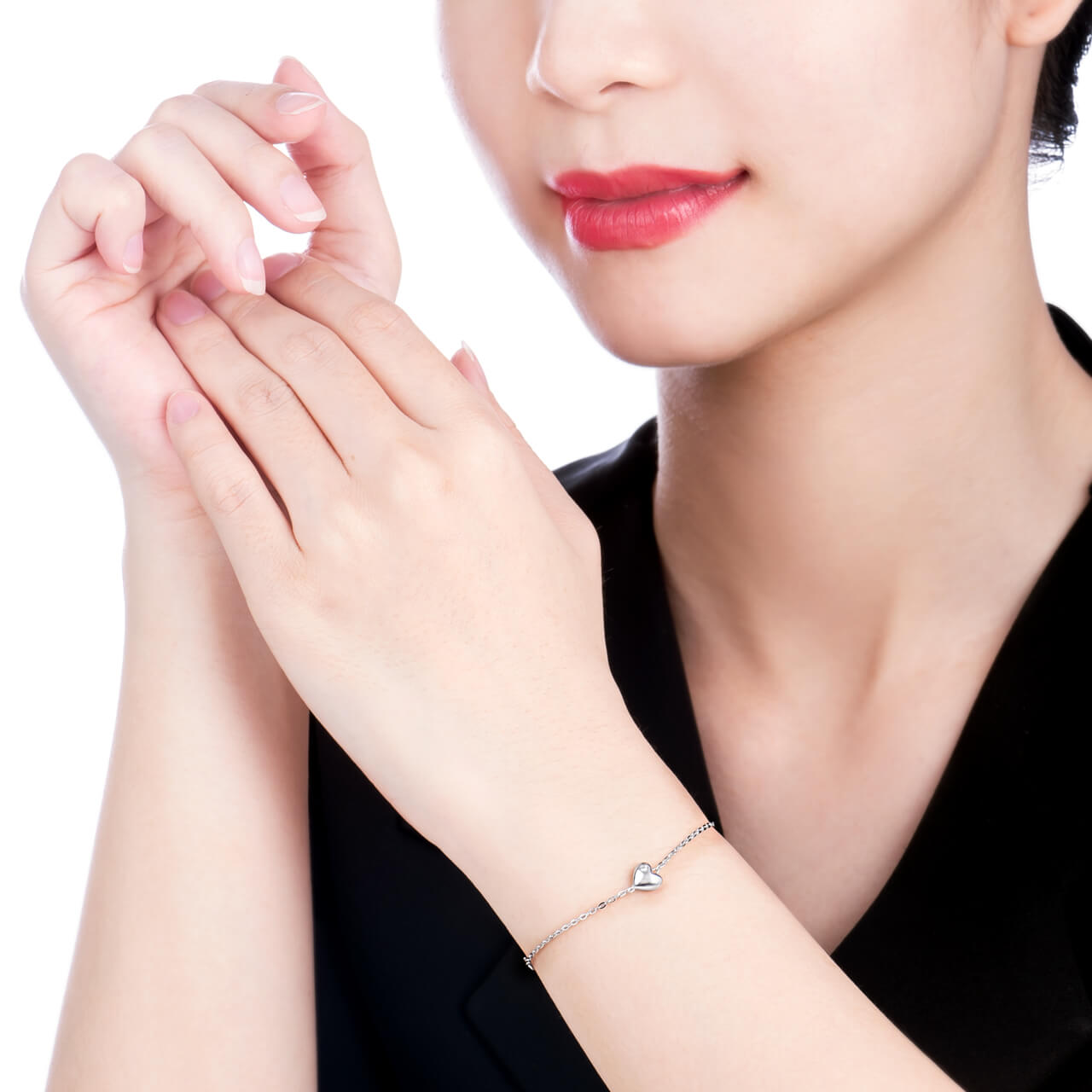 Lắc tay Kim cương Vàng trắng 14K PNJ First Diamond DD00W000035