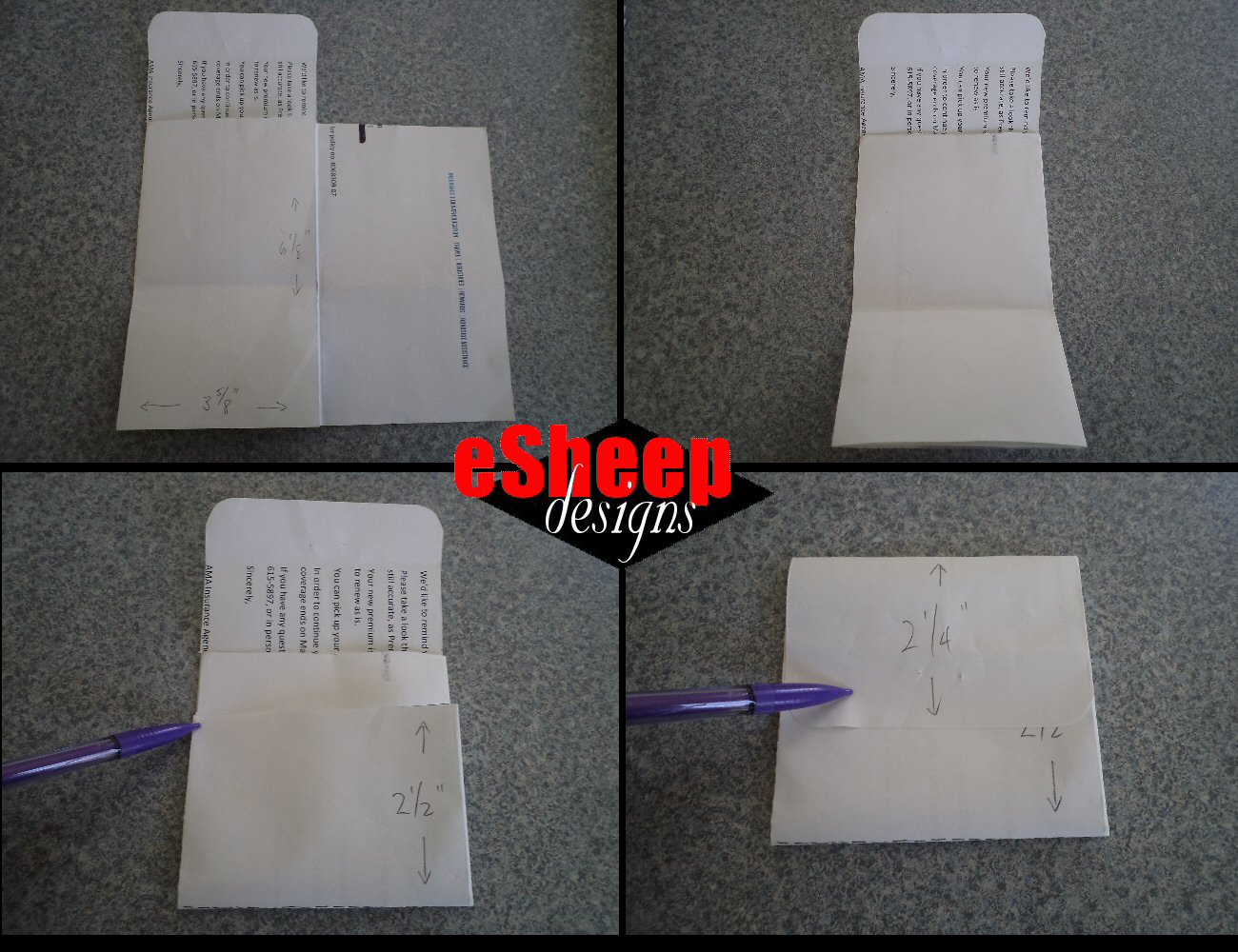 eSheep Designs QuasiTutorial Almost Origami Coupon/Card Holder