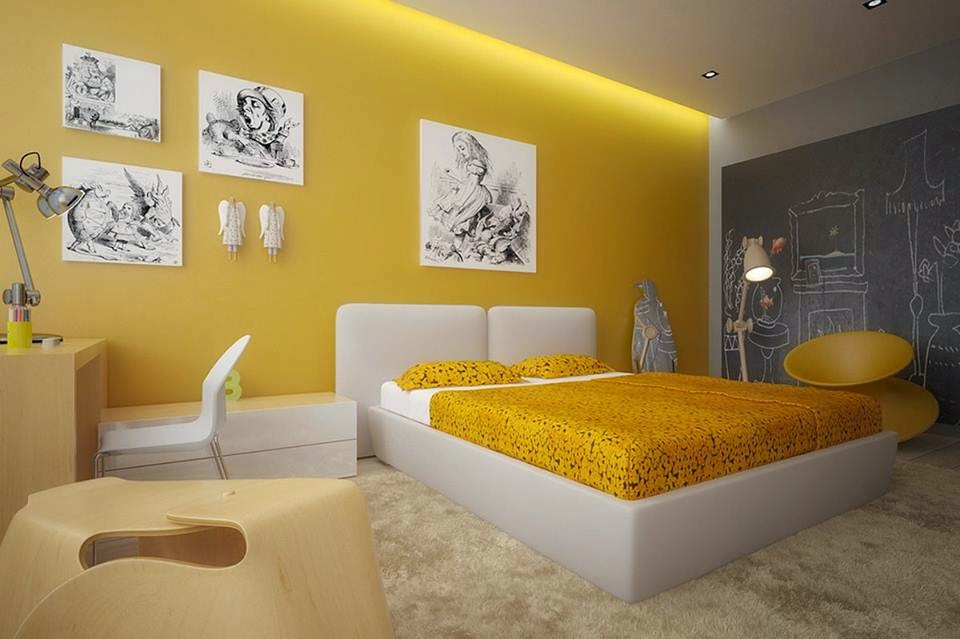 dormitorios color amarillo by dormitorios.blogspot.com