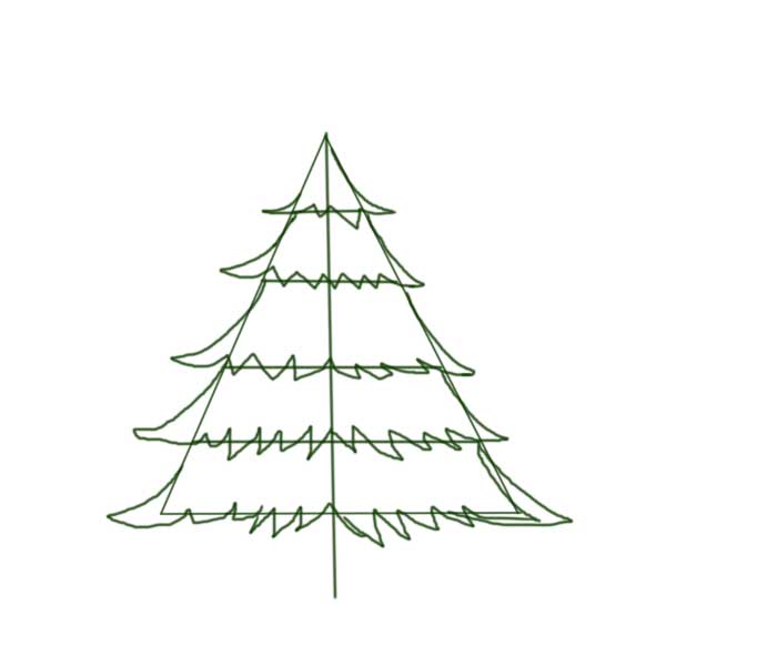 Step christmas tree draw drawing decorated How to draw Christmas tree easy step by step Christmas tree drawing