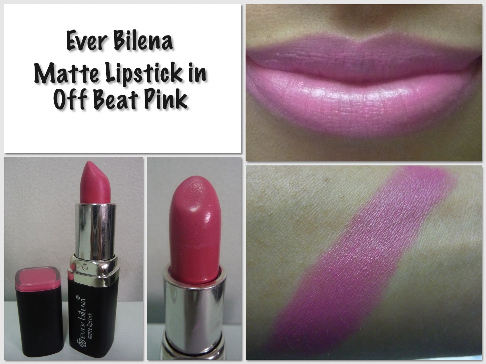 blushbaby Review Ever Bilena Matte Lipstick in Off Beat Pink