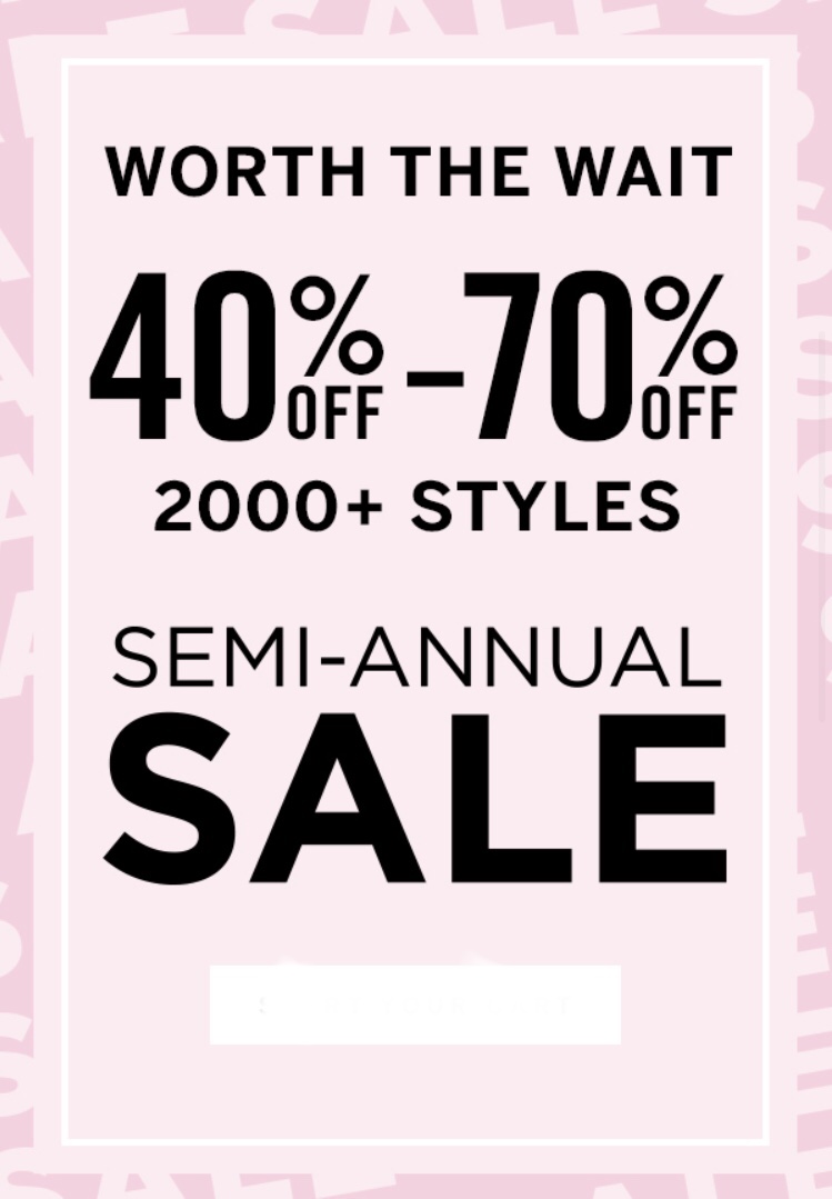 Victoria’s Secret Semi-Annual Sale Up To 70% Off