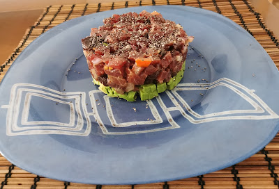 Tartar de atún rojo y aguacate