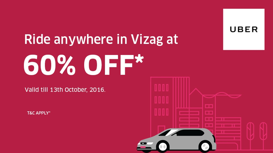 Vizag ! Get 60% Off On Your Next 10 Rides 