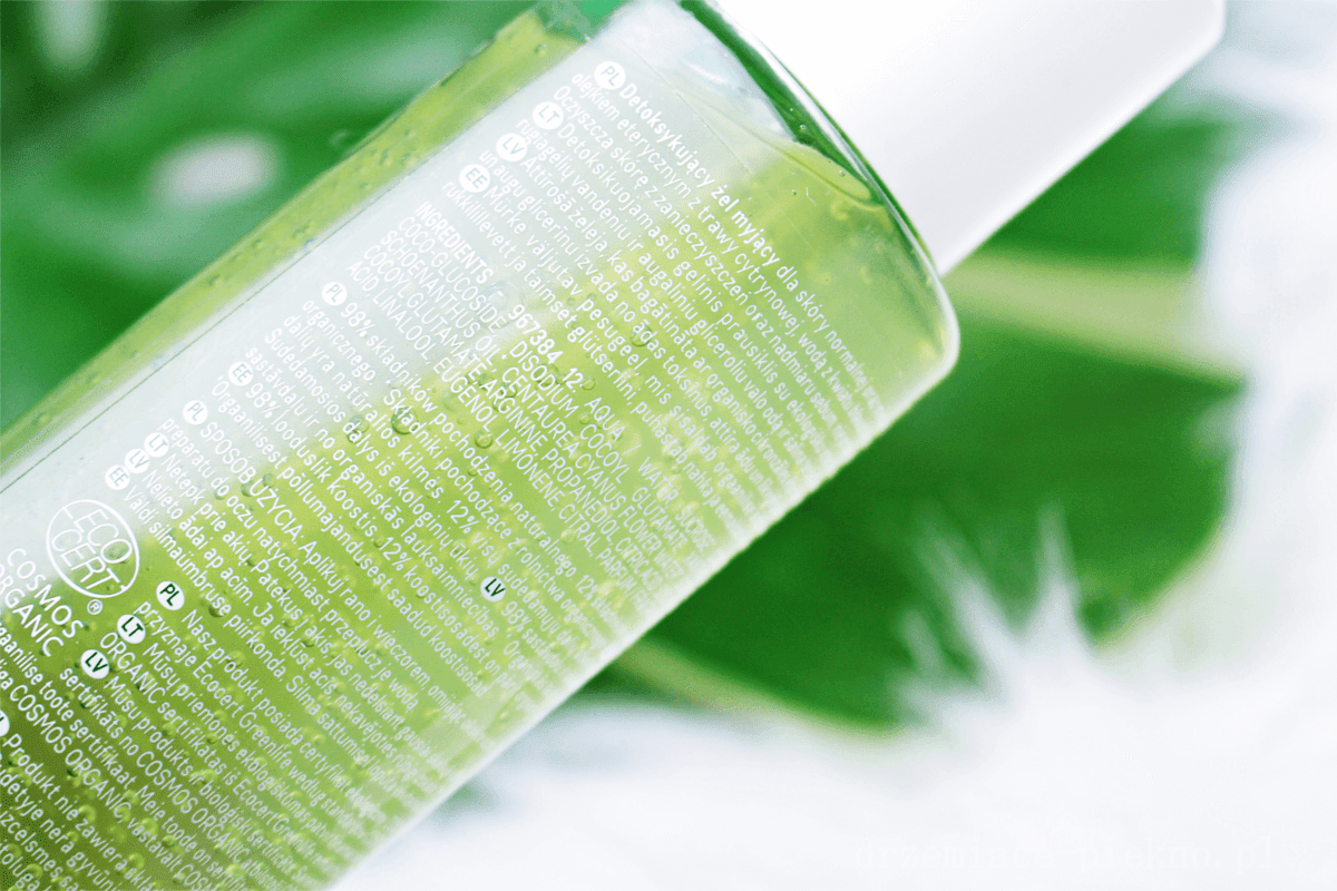 Garnier, Bio, Fresh Lemongrass Detox Gel Wash -Detoksykujący żel myjący z trawą cytrynową.